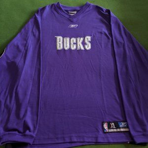 NBA Reebok Milwaukee Bucks Warm Up Shirt Jersey